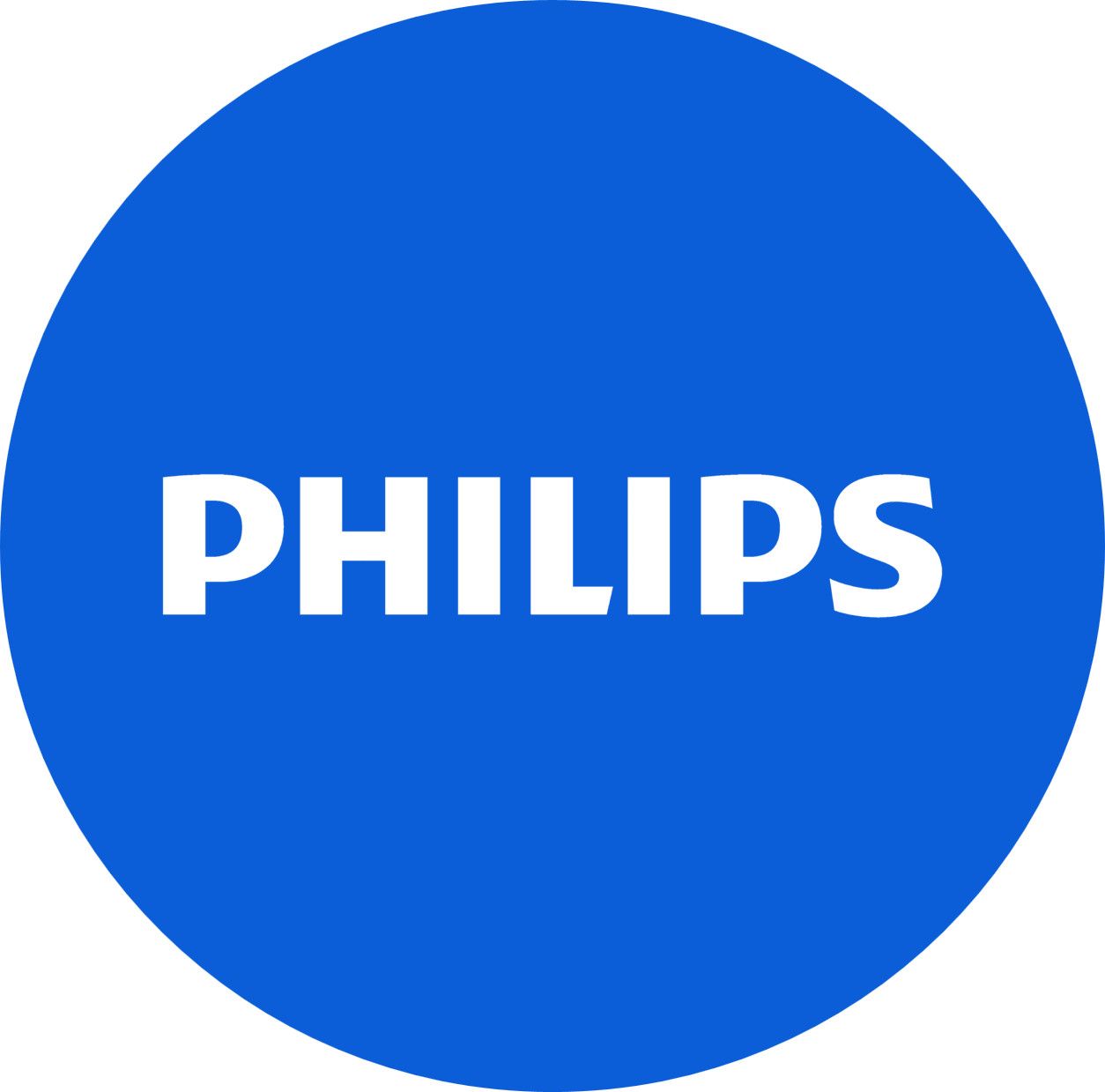 Logo Philips in blauwe cirkel
